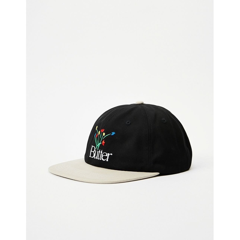 Butter Goods Bouquet 6 Panel Cap –  Black/Tan