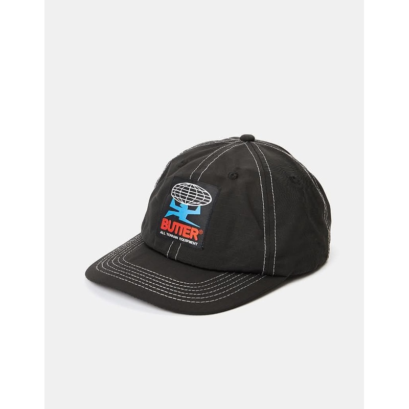 Butter Goods Terrain Contrast 6 Panel Cap – Black