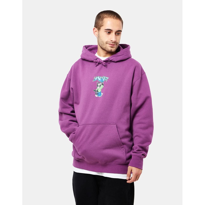 HUF Bad Cat Pullover Hoodie – Grape