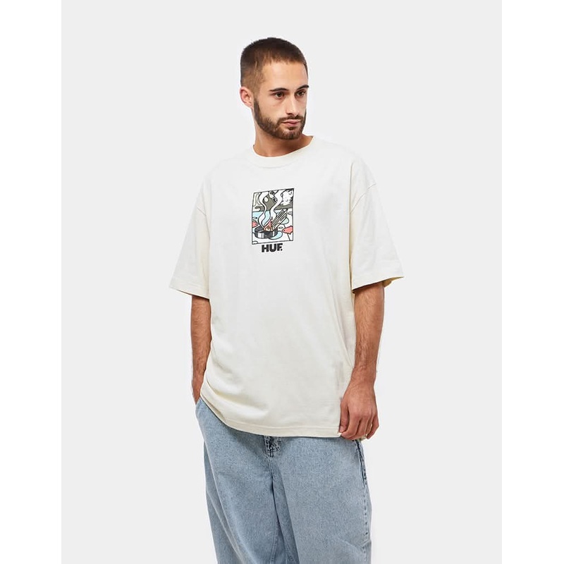 HUF Burning Away T-Shirt – Bone