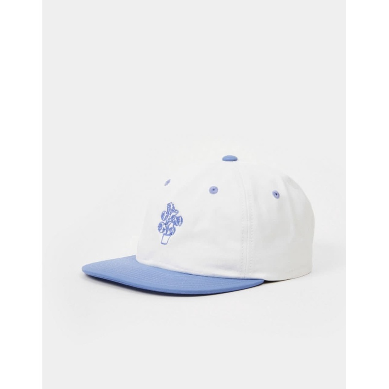 Route One Monstera Unstructured Strapback Cap – Natural/Lavender