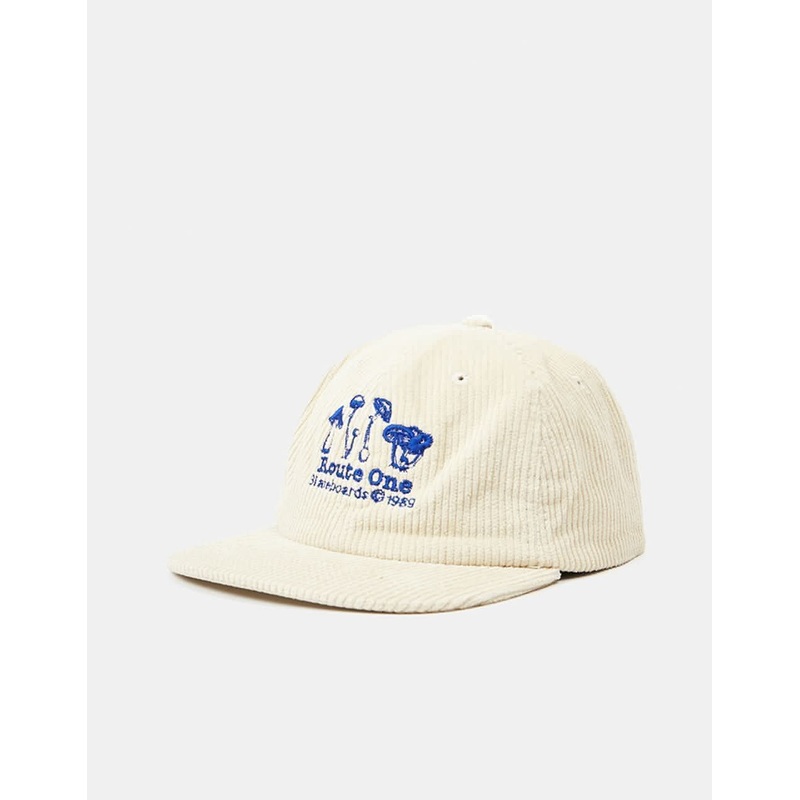 Route One Poisonous Mushrooms Cord 6 Panel Cap – Natural