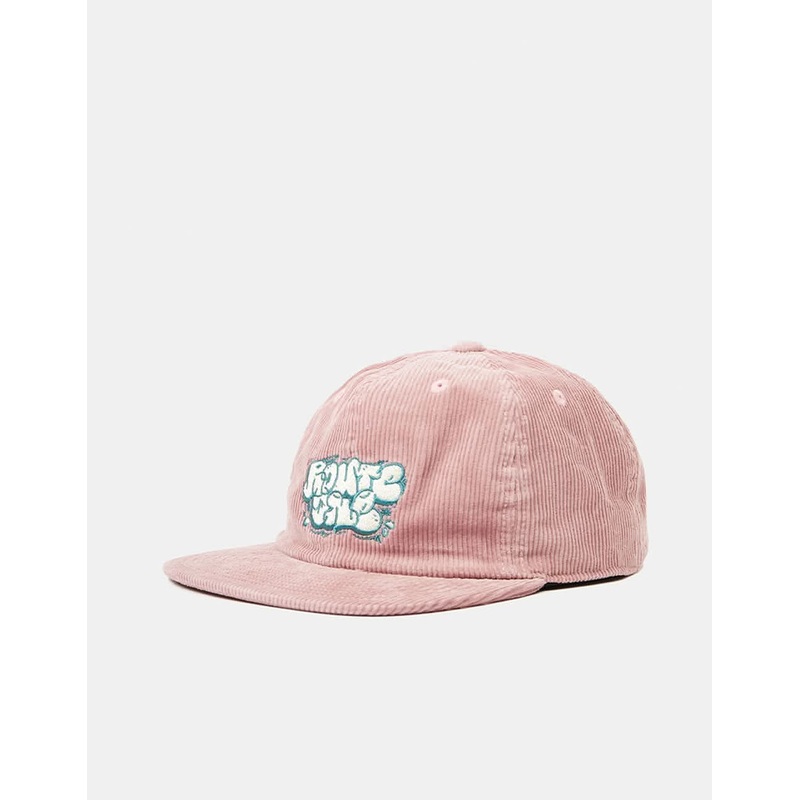 Route One Tag 2.0 Cord 6 Panel Cap – Dusty Pink
