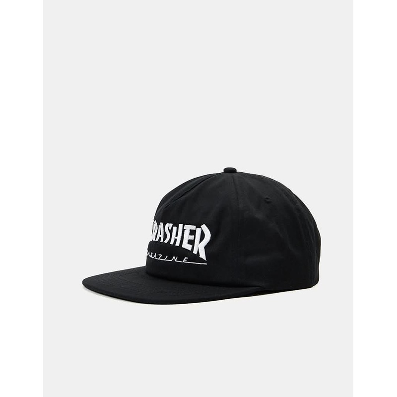 Thrasher Mag Logo Snapback Cap – Black/White