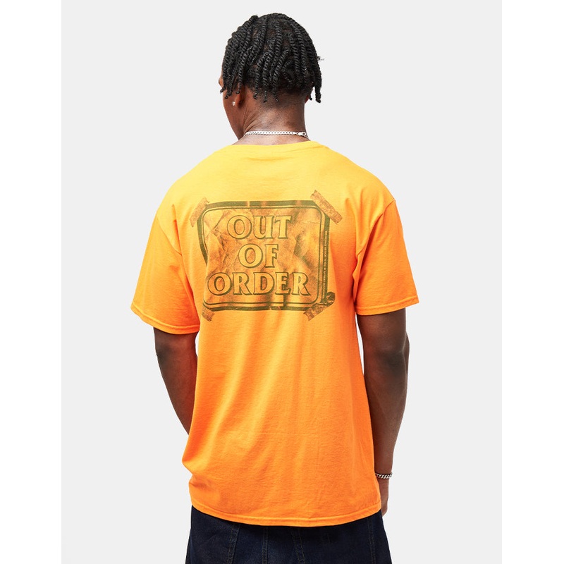 Anti Hero Out Of Order Pocket T-Shirt – Safety Orange/Black
