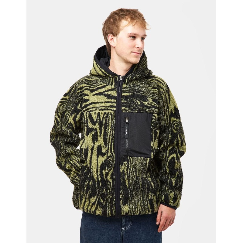 GX1000 Hooded Sherpa Jacket – Green