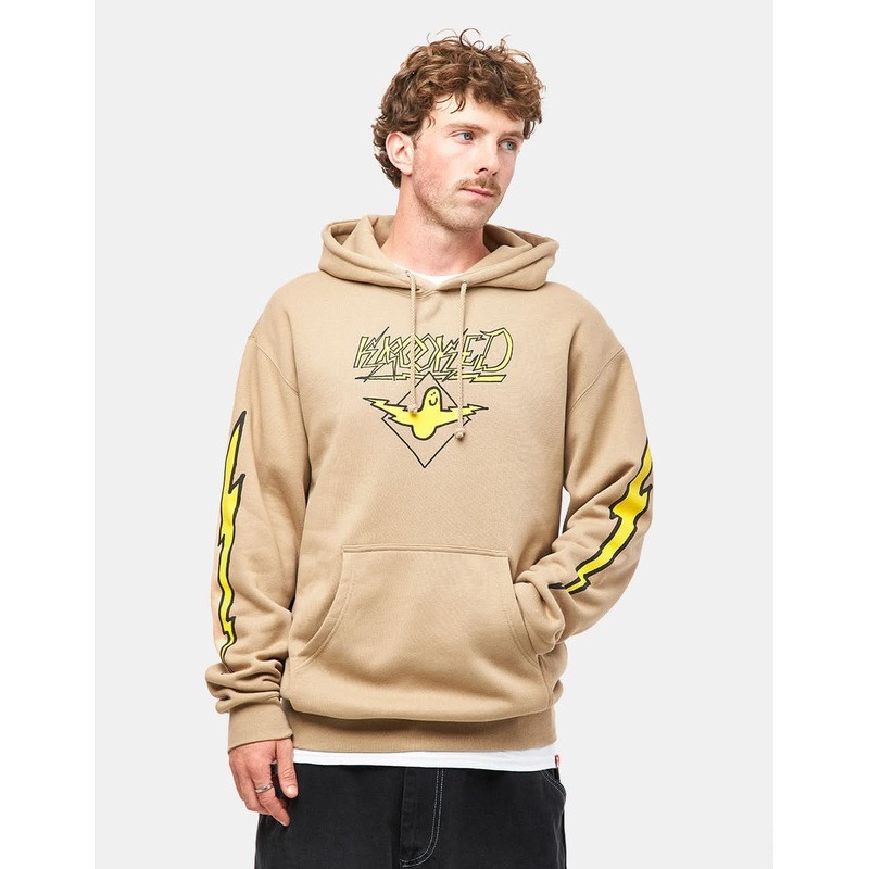 Krooked Bird Lightening Pullover Hoodie – Sandstone/Yellow