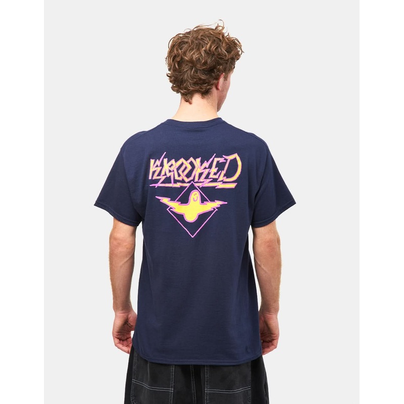 Krooked Bird Lightening T-Shirt – Navy/Yellow