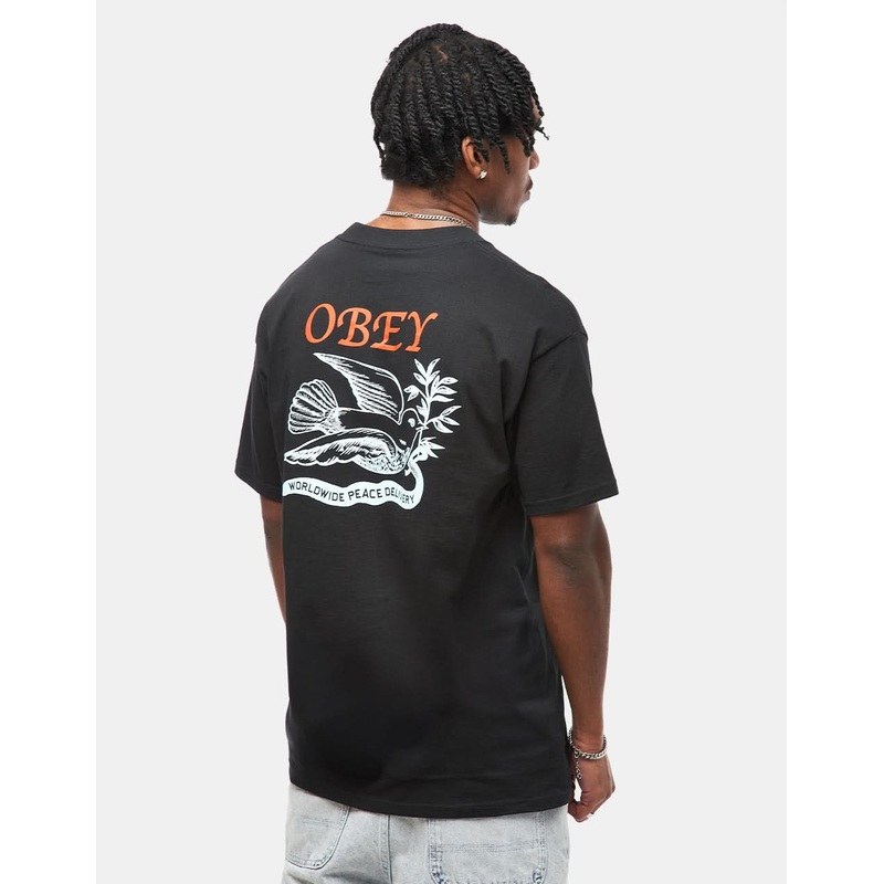 Obey Peace Delivery Dove T-Shirt – Black