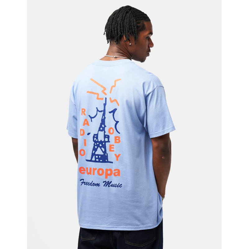 Obey Radio Europa T-Shirt – Digital Violet