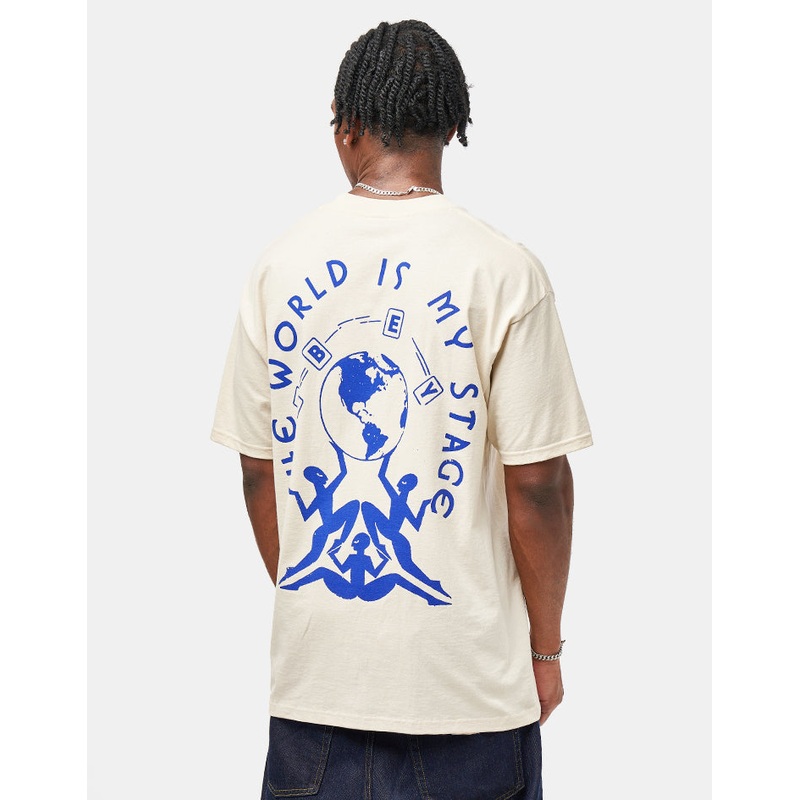 Obey The World Is My Stage T-Shirt – Cream