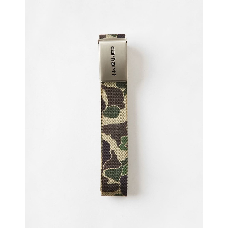 Carhartt WIP Chrome Clip Web Belt – Camo Duck-Green