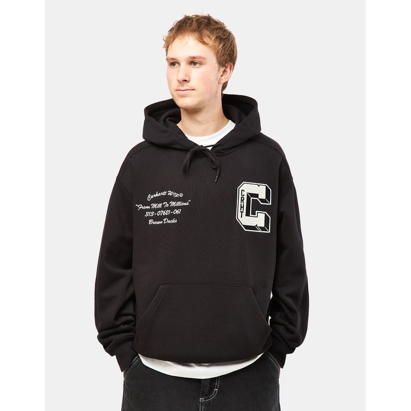 Carhartt WIP Hooded Brown Ducks Sweatshirt – Black