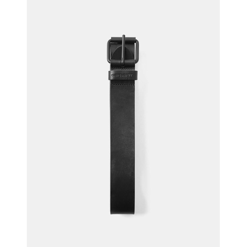 Carhartt WIP Script Leather Belt – Black/Black
