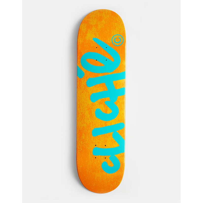 Clich Handwritten Orange/Teal RHM Skateboard Deck