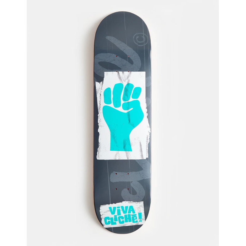 Clich Viva Clich Teal/Grey RHM Skateboard Deck