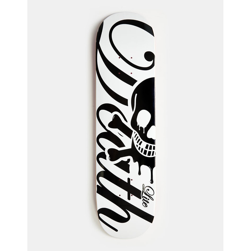 Death Script Lite Skateboard Deck – White/Black