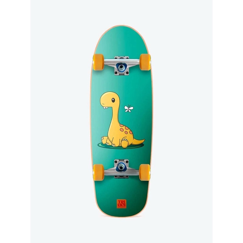 Tricks Diplodocus ‘Dino’ Mini Complete Skateboard – 8.25″ x 25.79″