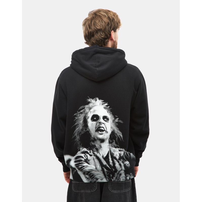 Welcome x Beetlejuice Qualified Pigment-Dyed Pullover Hoodie – Black