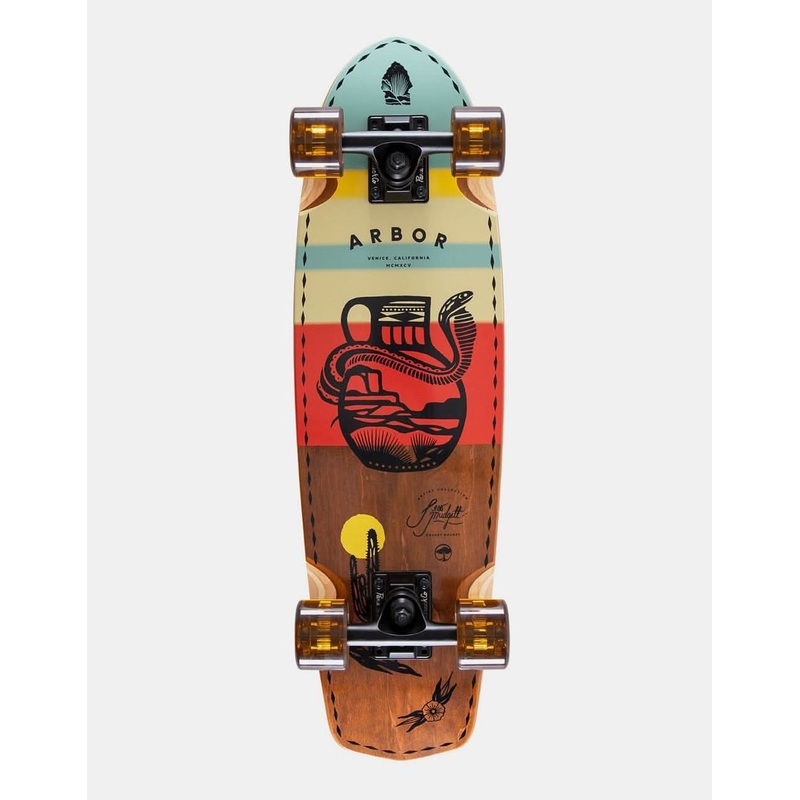Arbor x Jess Mudget Pocket Rocket Cruiser Skateboard – 7.75″ x 27″