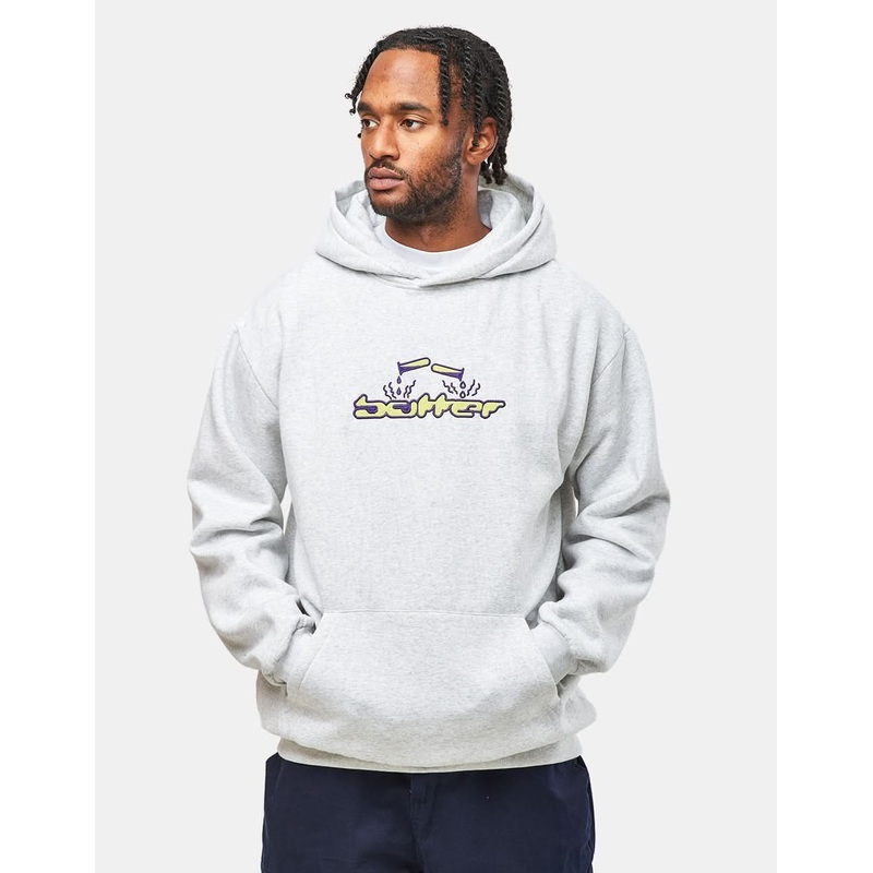Butter Goods Corrosive Applique Pullover Hoodie – Ash
