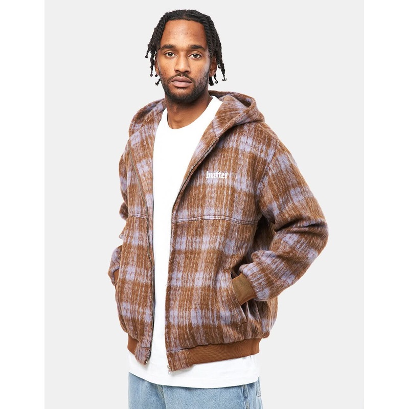 Butter Goods Heavy Plaid Work Jacket – Brick/Dusk