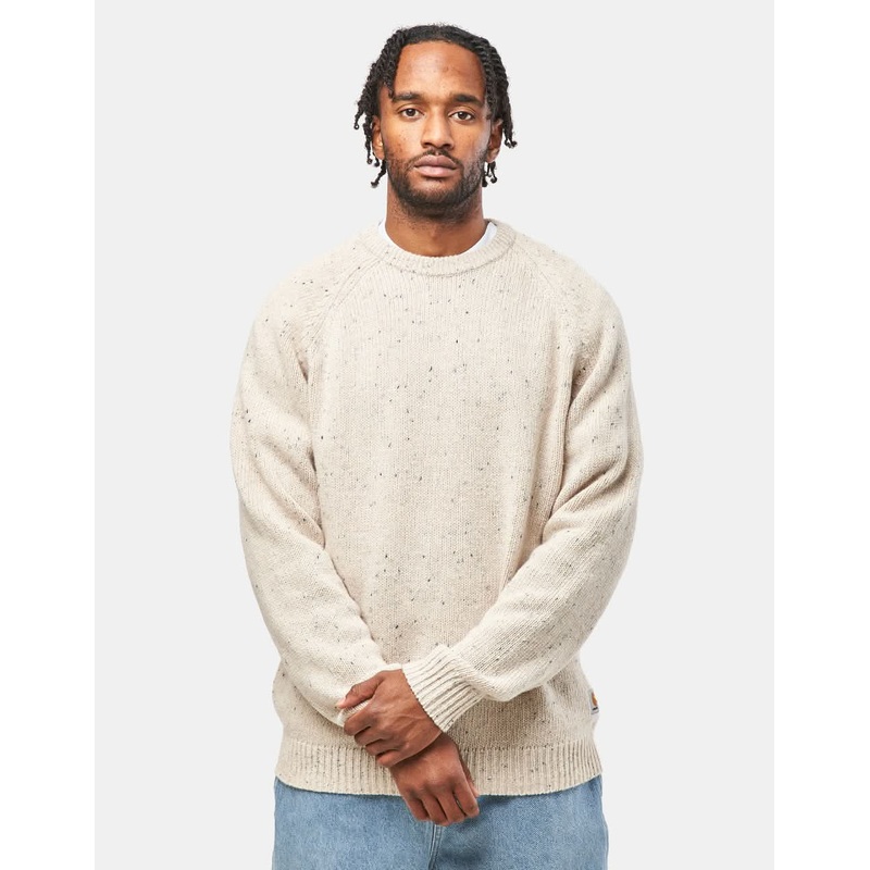 Carhartt WIP Anglistic Sweater – Speckled Moonbeam