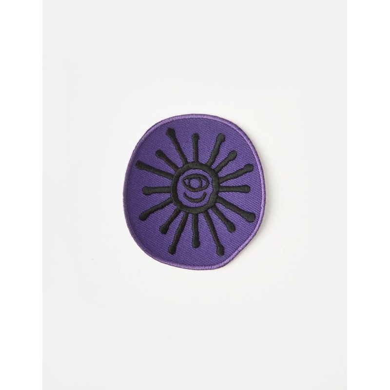 Route One Petroglyph Sun Embroidered Patch – Purple