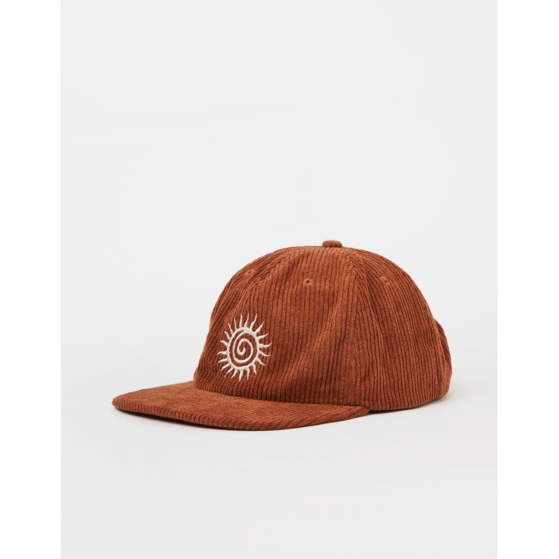 Route One Sundaze Unstructured Cord 6 Panel Cap – Caramel