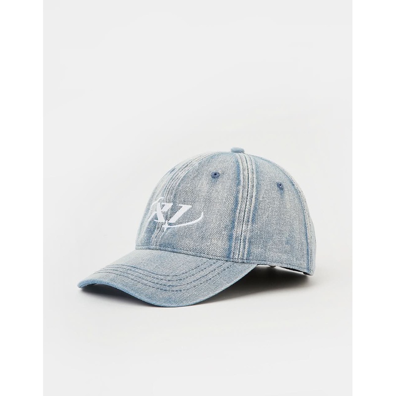 Route One Superstar Bleached Denim Dad Cap – Light Blue Denim