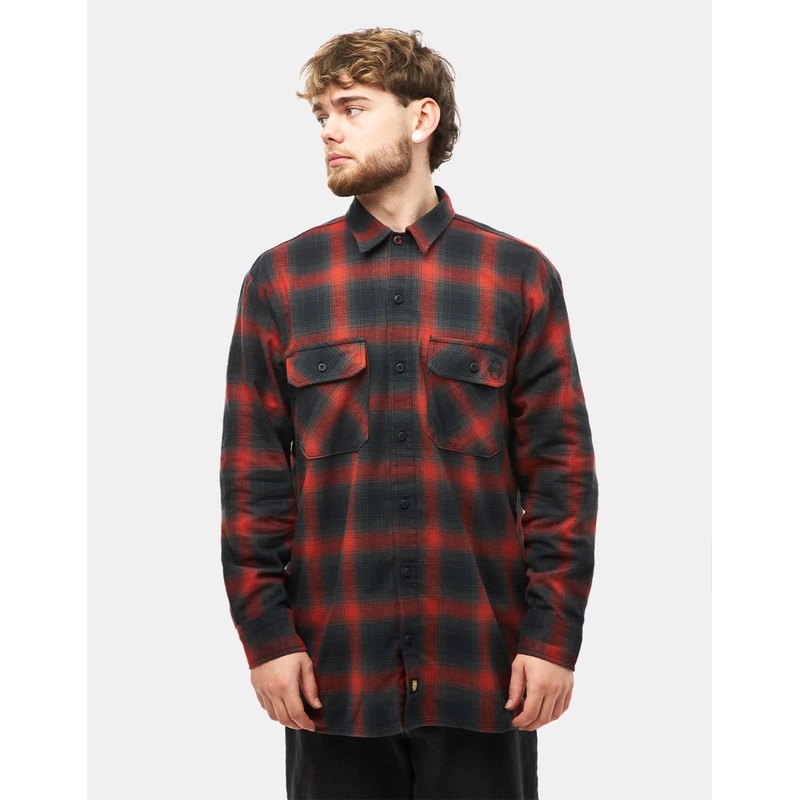 Dickies x Spitfire Flannel L/S Shirt – Red Ochre