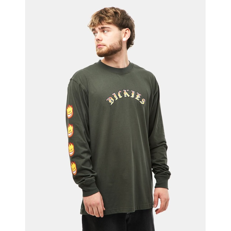 Dickies x Spitfire L/S T-Shirt – Olive Green