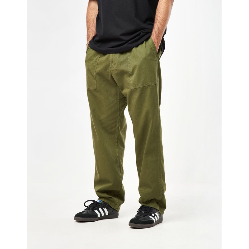 Grammici Loose Tapered Organic Ridge Pant – Dusky Olive