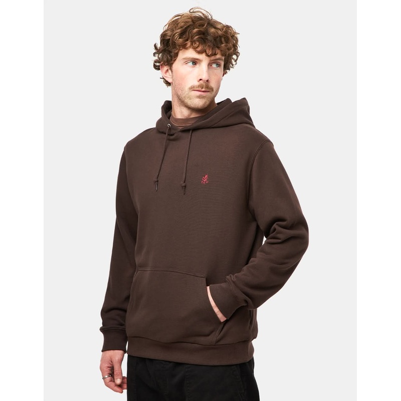 Grammici One Point Pullover Hoodie – Dark Brown