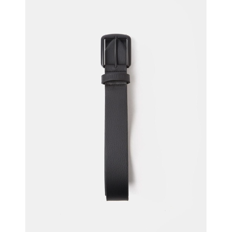 Route One Vegan Leather Belt – Black/Black
