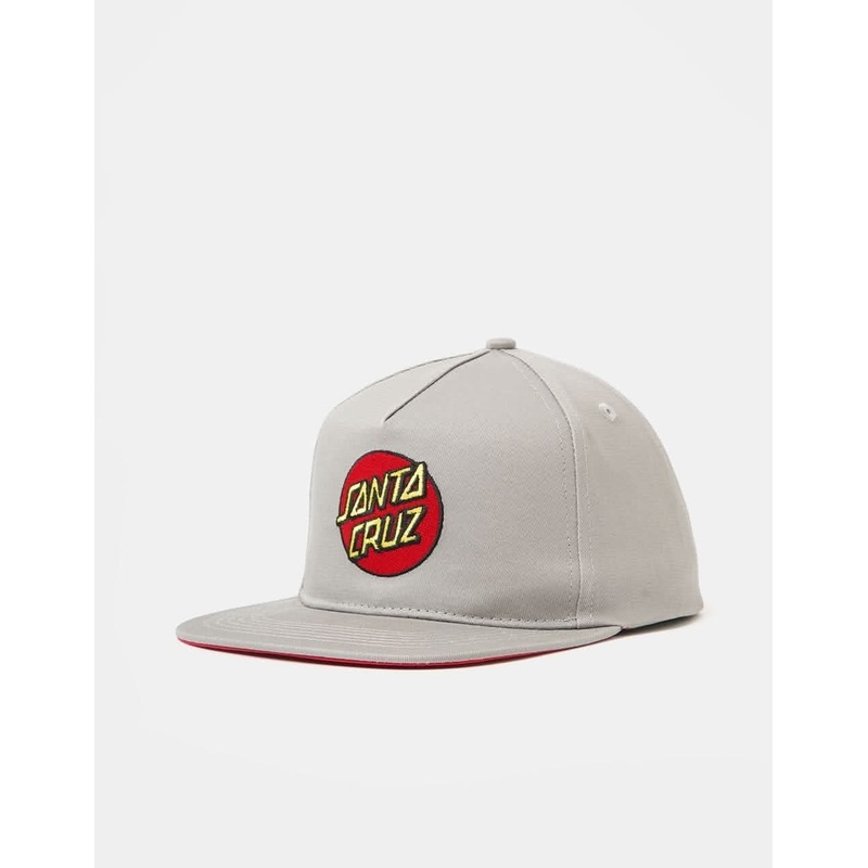 Santa Cruz Classic Dot Snapback – Stone Grey
