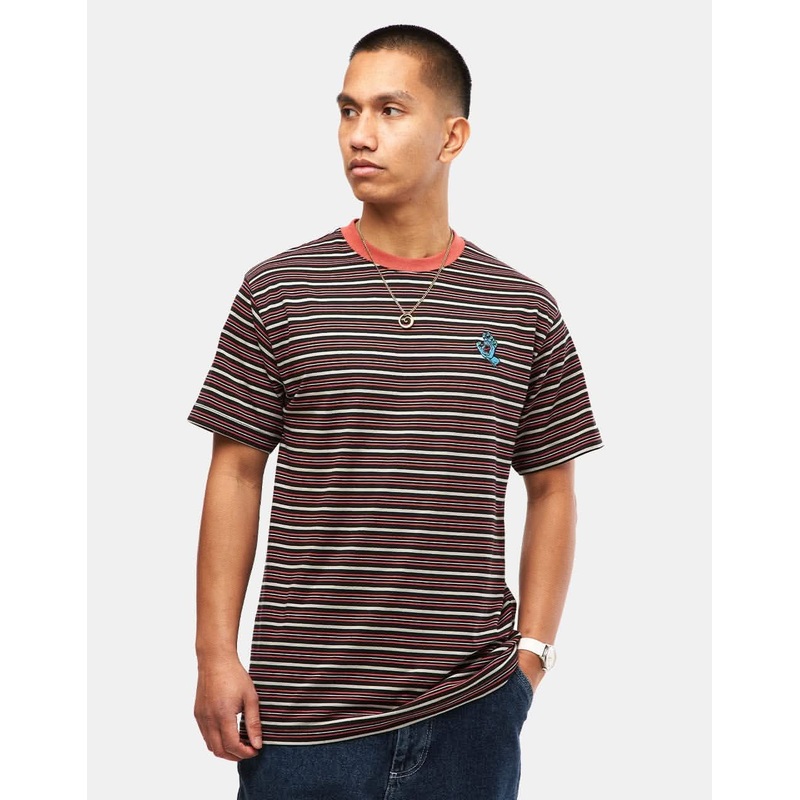 Santa Cruz Mini Hand Stripe T-Shirt – Black Stone Stripe