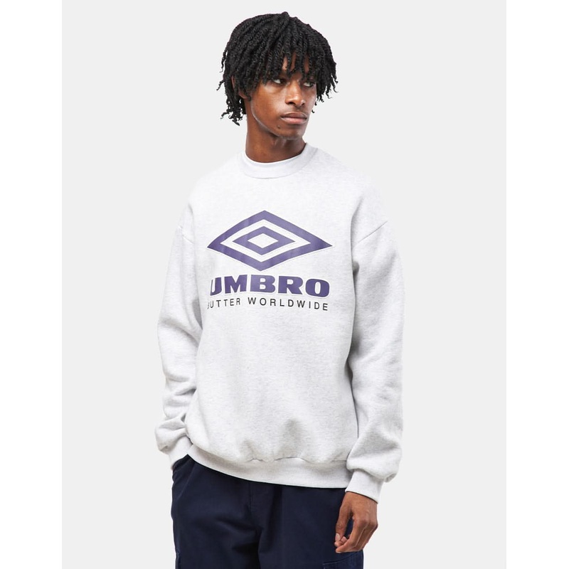 Butter Goods x Umbro Diamond Logo Crewneck – Ash