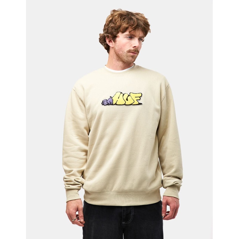 HUF Dog Sense Crewneck – Stone