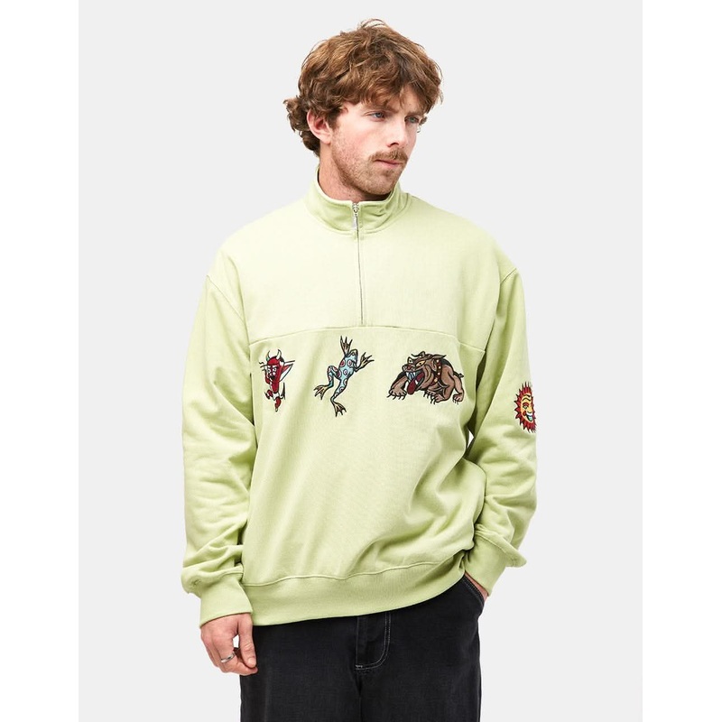 HUF x Tyler Bledsoe Quarter Zip Fleece – Pistachio