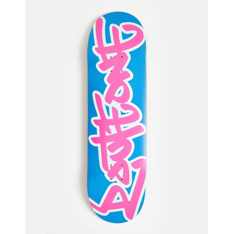 Route One Bricks Tag Skateboard Deck – Blue/Pink
