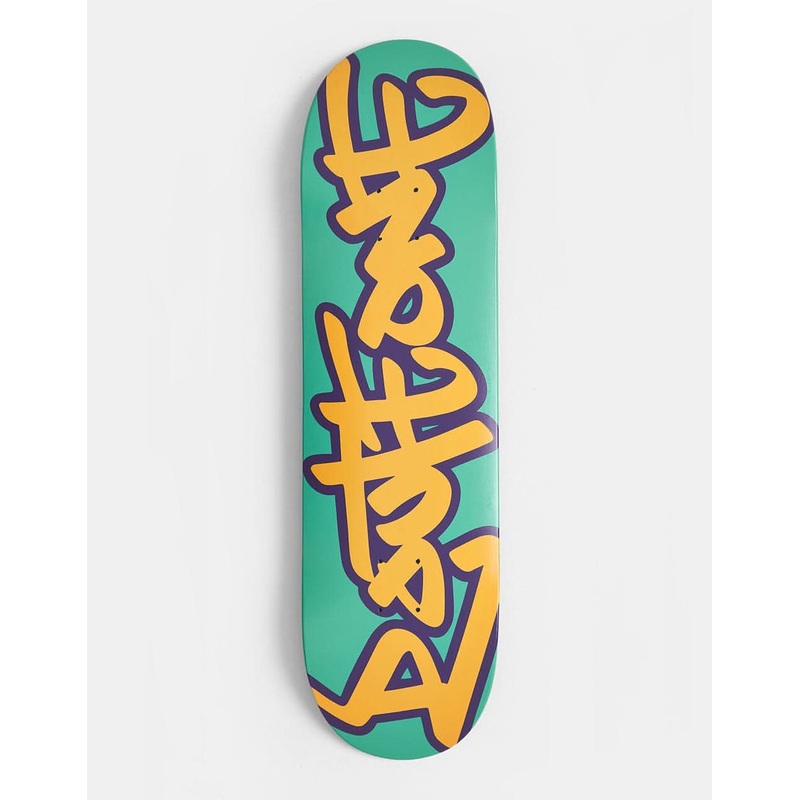 Route One Bricks Tag Skateboard Deck – Green/Orange