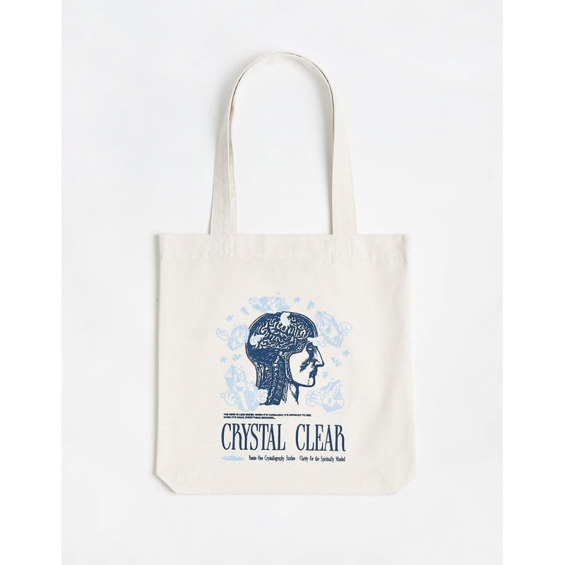 Route One Recycled Crystal Clear Tote Bag – Natural
