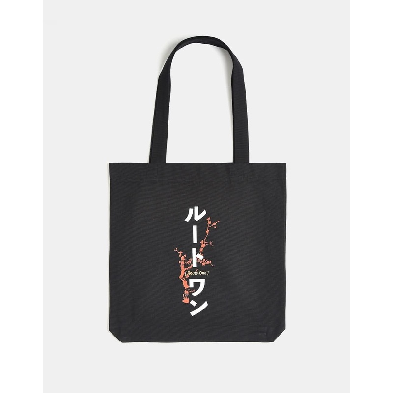 Route One Recycled Katakana Tote Bag – Black