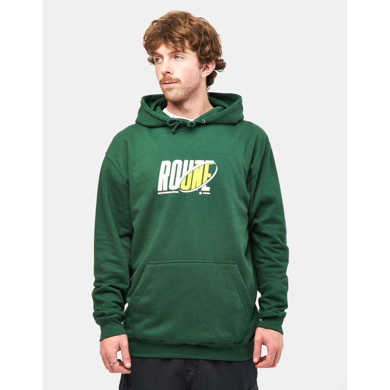 Route One Reveal Pullover Hoodie – Bottle Green