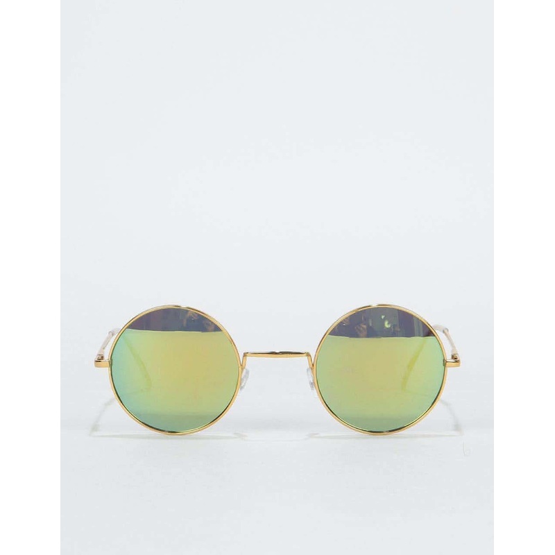 Route One Round Sunglasses – Gold