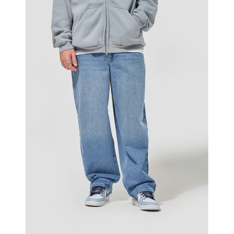 Route One Super Baggy Denim Jeans – Washed Blue