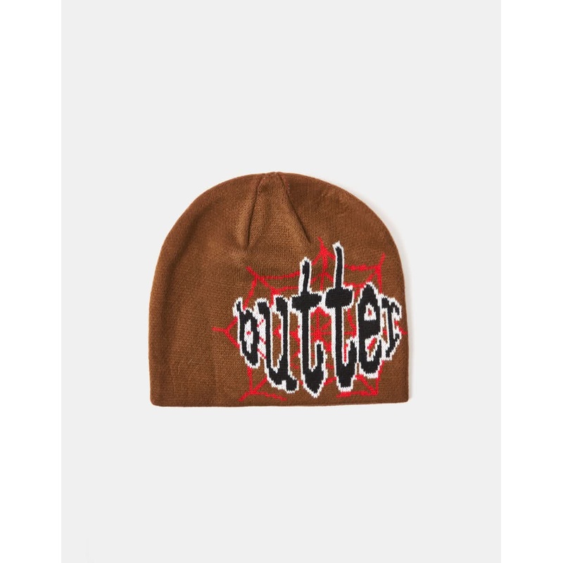 Butter Goods Frenzy Skully Beanie – Brown