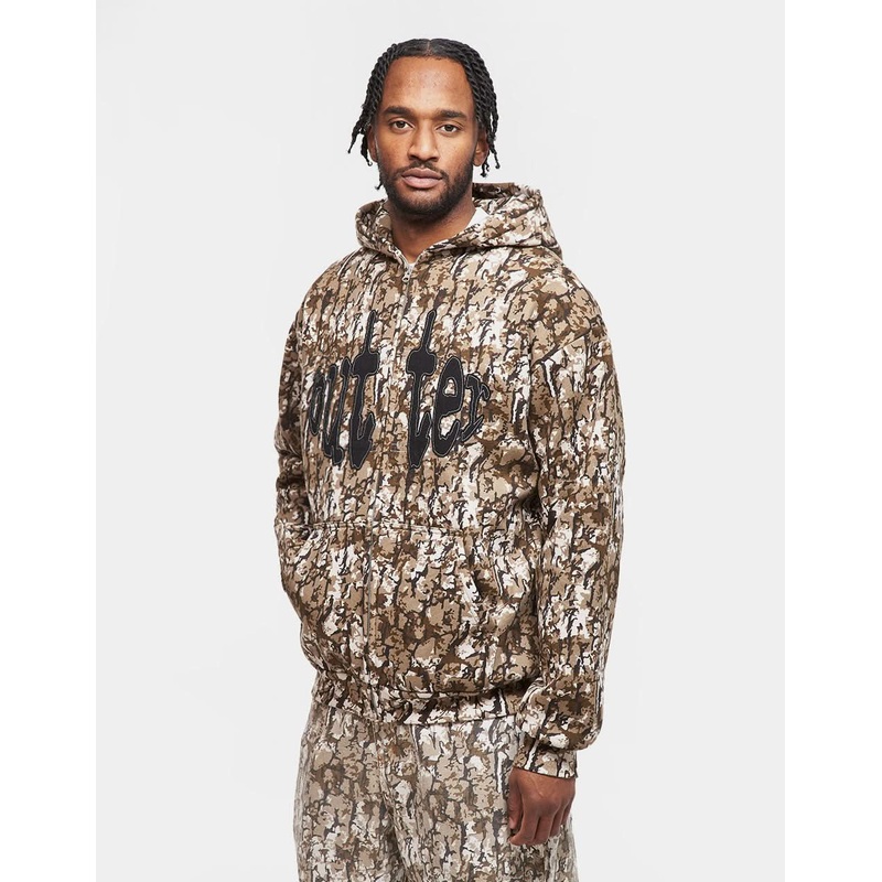 Butter Goods Frenzy Zip-Thru Hoodie – Tan Camo