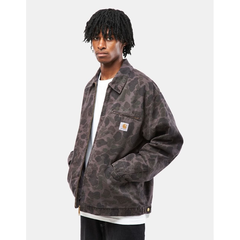 Carhartt WIP Duck Detroit Jacket – Camo Duck/Green/Graphite (Garment Dyed)